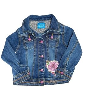 Y2K The Childrens Place Girls Denim Jacket Size 4T